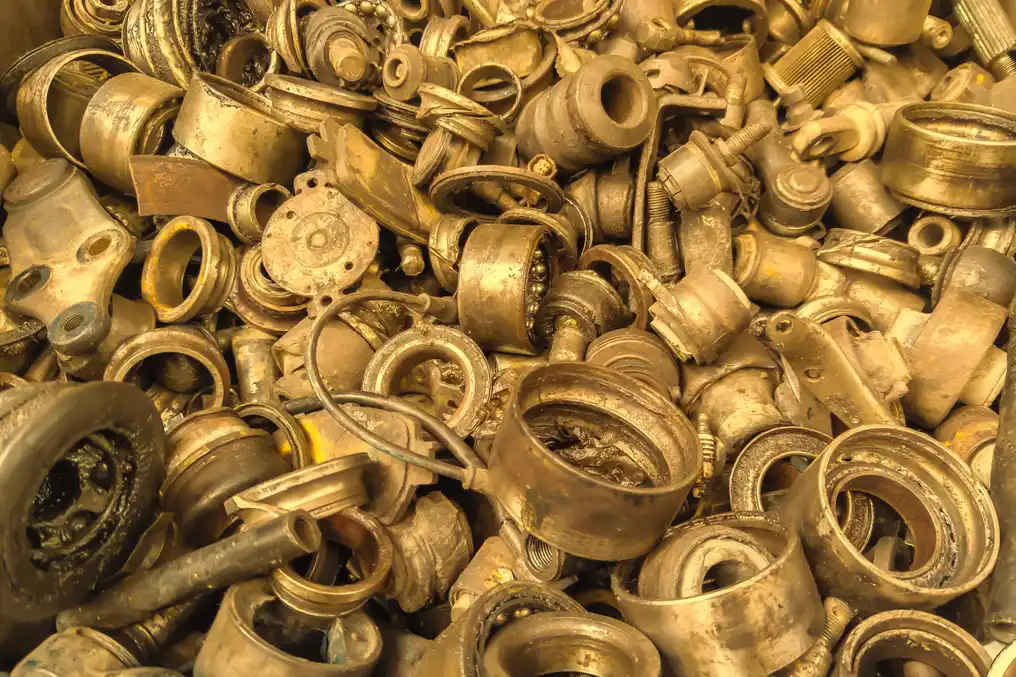 Mixed brass scrap pieces collected in Brisbane